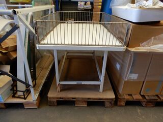 Presentatietafel, wit/chroom