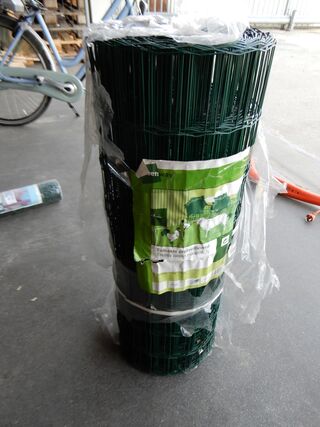 Ca. 25mtr Tuingaas geplastificeerd rechthoekig, Greenway, groen
