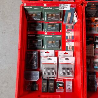 Partij diverse bitsets o.a. Metabo, Bosch