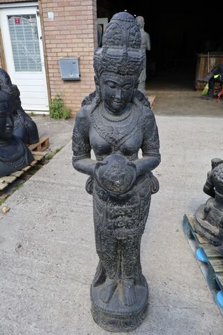 Fontein, Buddha, Donkergrijs / Antraciet