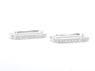 Witgouden oorbellen met diamant