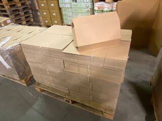 Ca. 240x Verzenddozen, bruin, 42x17x17cm