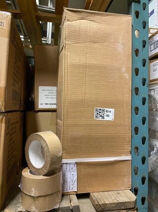 Ca. 135x Rol papier plakband, bruin