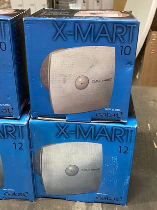 4x Badkamerventilator, X-MART, INOX T, rvs