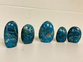 5x Apatiet vrije vorm staand, blauw