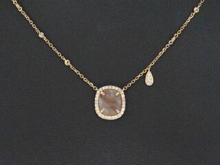Gouden halsketting met diamanten