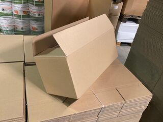 Ca. 240x Verzenddozen, bruin, 42x17x17cm