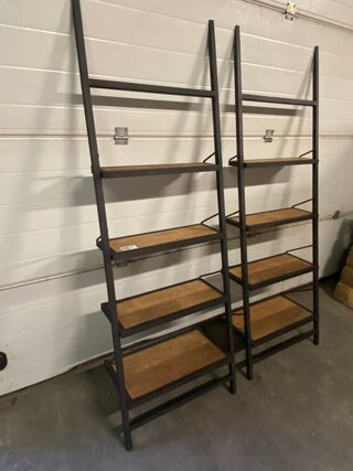 2x Boekenrek oud teak, Sanders Meubelland