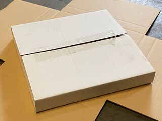 Pallet ca. 1400 stansdoos brievenbus, wit, 292x222x21mm