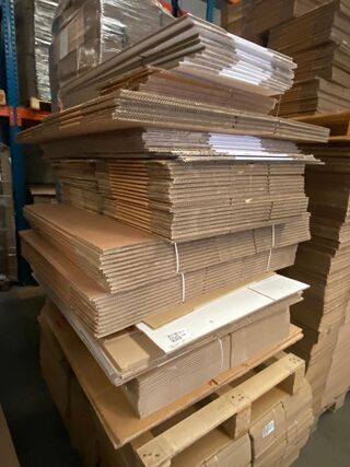 Pallet diverse afmetingen verzenddozen