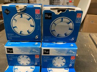 8x Badkamerventilator  Ø125mm, Plieger