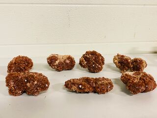 7x Aragoniet ruwe clusters