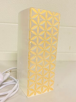 Seleniet bloklamp met gravure