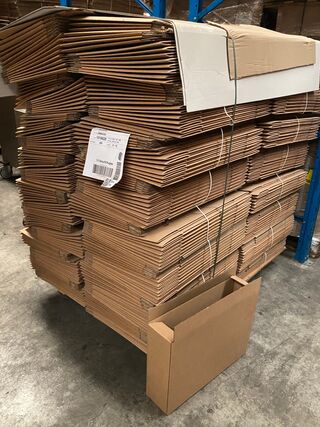 Ca. 480x Verzenddozen met autolockbodem, bruin, 51x12x39cm