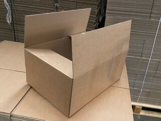Ca. 155x Verzenddozen, bruin, 53x38x23cm
