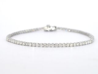 Witgouden tennisarmband met diamanten 3.00 carat
