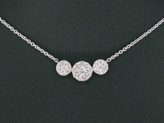Witgouden ketting met briljant geslepen diamanten