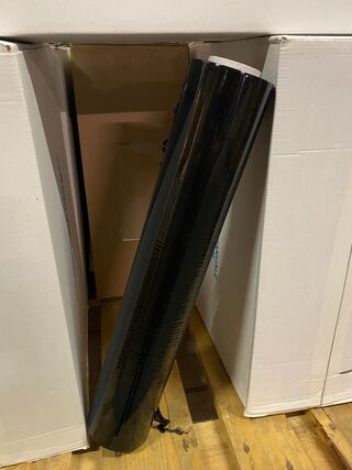 Ca. 30x Rollen handwikkelfolie, zwart