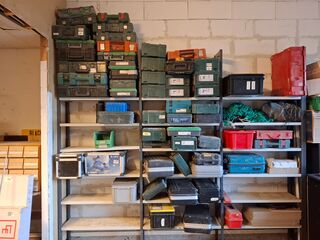Partij lege gereedschapsboxen o.a. Makita, Bosch