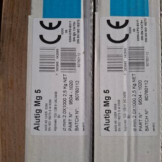 7x 2.5 kilo Laselektrode Elga, Alutig Mg 5