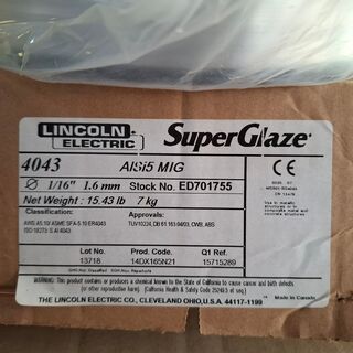 Rol Super Glaze lasdraad Lincoln, 4043 ALSi5 MIG