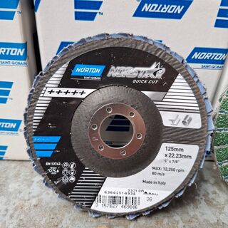 5 doos a 10 stuks Lamellenschijf Norton, 125×22,23mm | 36