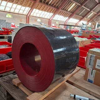 Oranje laslamellen/lasgordijn 300x2x50000mm