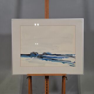 Aquarel, Maya Wildevuur, Het wad, 1986