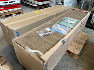 2x Hoge kast 2 deuren 1 lade 39x36x180 cm Geberit, Renova Plan, noten