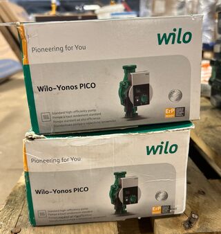 2x Hoogrendement circulatiepomp Wilo, Yonos PICO