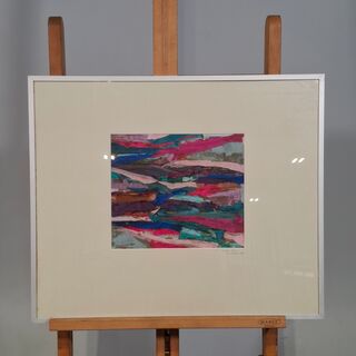 Zijde collage, Maya Wildevuur, Compositie in roze, 1983