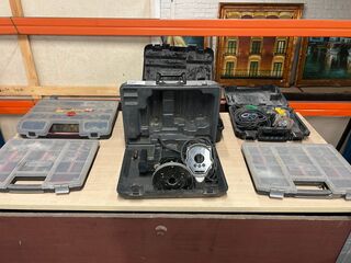 6x Partij gereedschap en assortimentskoffers met inhoud