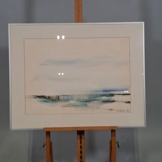 Aquarel, Maya Wildevuur, Het wad, 1986