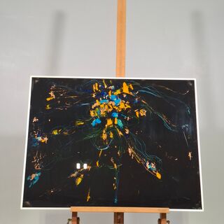 Acryl schilderij, Maya Wildevuur, Compositie, 1988