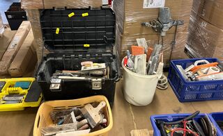 Partij stukadoorsgereedschap
