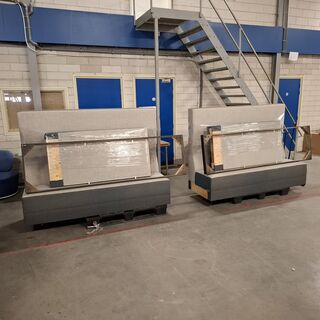 2x Bank, Beige / Antraciet