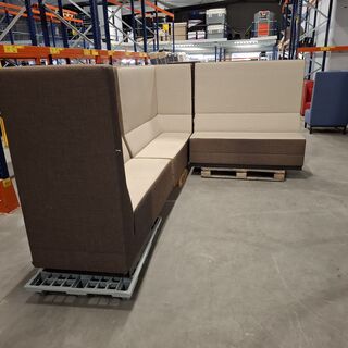 3x Bank, Beige / antraciet