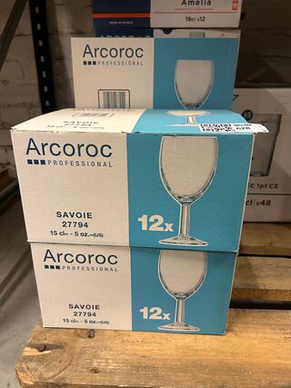 228x Glazen Arcoroc