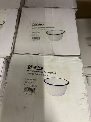 108x Emaille servies Olympia