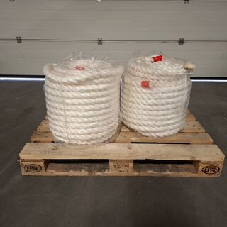 2x Rol Kunststof touw | 50 meter, Wit