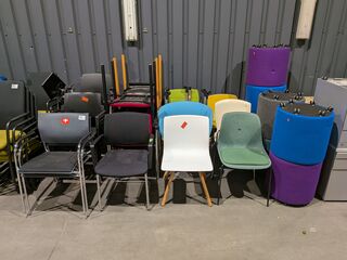 Partij diverse stoelen- en zitmeubels
