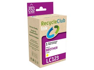 Ca. 18x Inktcartridges voor Brother LC-123, RecycleClub