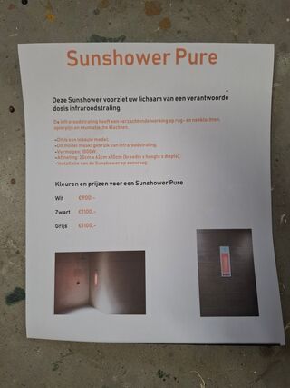 Infrarood straler, Sunshower, Pure