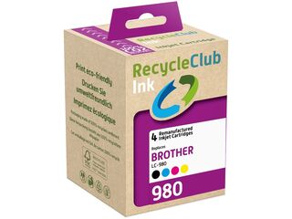 7x Brother LC-980 inktcartridge multipack, RecycleClub
