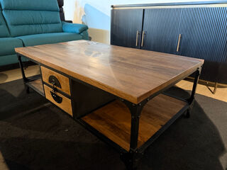 Salontafel, open, 4 lades bruin