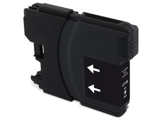 4x Cartridges voor Brother LC-1100 Zwart, RecycleClub, zwart