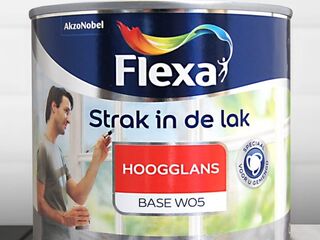 6x Strak in de lak alkyd hoogglans – 500 ml, Flexa, wit