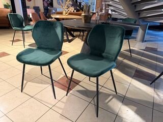 Set van 4 eetkamerstoelen groen