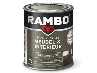 6x Pantserbeits meubel interieur mat, Rambo, vintage, riet groen, 750