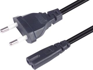 7x C7 stroomkabel 3 meter, Scanpart, zwart